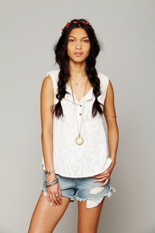 Free People FP New Romantic Sleeveless Texture Tank in tops