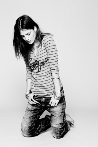 We The Free Stripe Star Graphic Tee in clothes-tops-graphic-tees