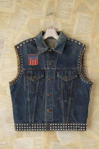Vintage Embellished Denim Vest