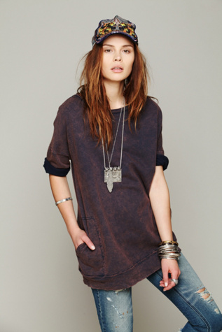 Rolled Sleeved Pocket Pullover