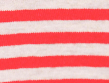 Coral/Ivory Stripe
