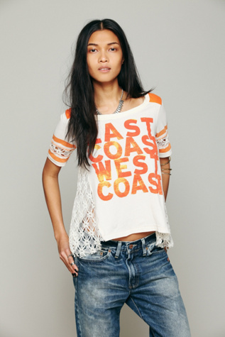 We The Free Surfer Football Tee