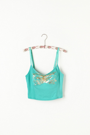 Spottice Print Crop Bra in intimates-bras