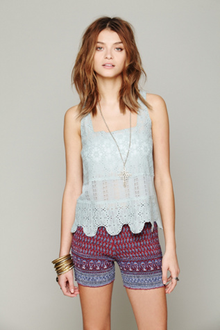 Textured Flower Crop Cami