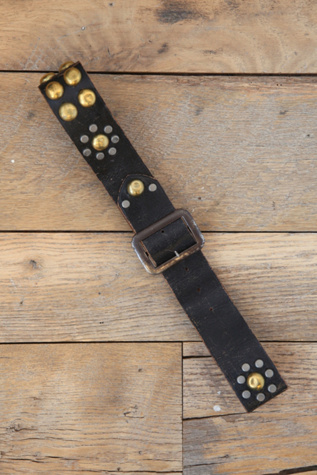 Free People Vintage Distressed Leather Studded Belt in Vintage-Belts