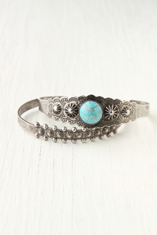 Stone Cuff Double Set