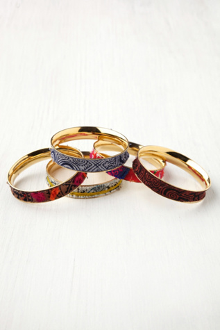 Vintage Fabric Hard Bangle in sale-new-sale