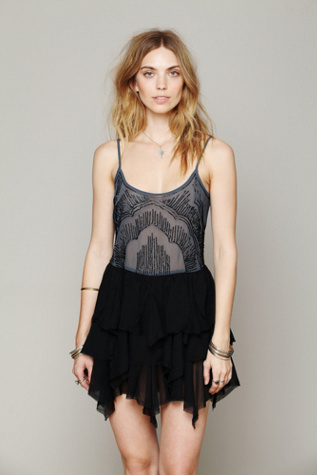 Free People Wisp & Glitz Slip in Evening-Dresses