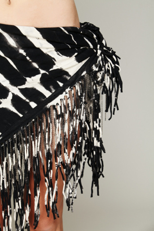 Fringe Chain Jersey Shawl