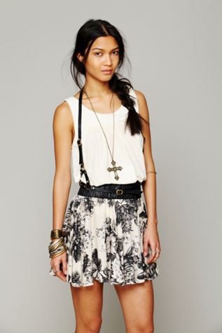 Willow Rose Silk Mini Skirt
