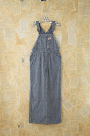 Vintage Railroad Striped Overall Maxi Dress in Vintage-Loves-dresses