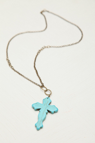 Stone Cross Pendant in jewelry