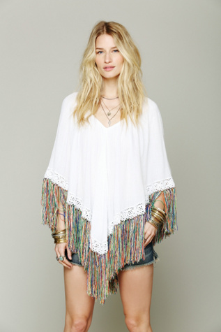 Fringy Peaceful Poncho