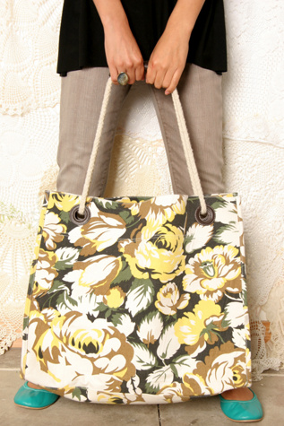 Vintage Flowers Tote