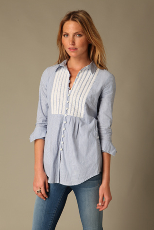 Tuxedo Button Up Top