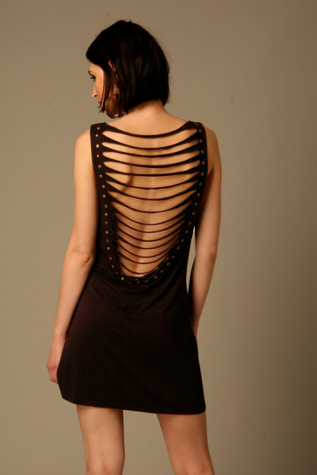 Ladder Slit Mini Dress